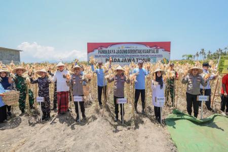 KAPOLDA JATIM DAN FORKOPIMDA PANEN